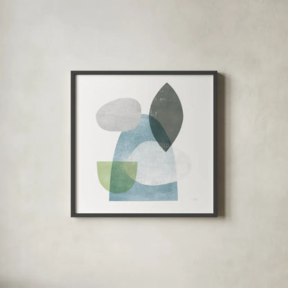 Whispers I Sq by Moira Hershey. Shown in a sleek black glass frame for a contemporary gallery look. Available as an archival giclee rolled canvas, fine art paper, or poster print. SKU 35949a.