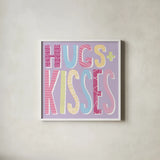 Words of Love I by Moira Hershey. Shown in a crisp white glass frame for a clean and minimalist style. Available as an archival giclee rolled canvas, fine art paper, or poster print. SKU 31356a.