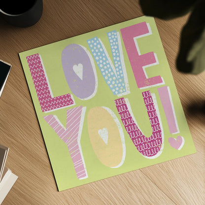 Words of Love II by Moira Hershey. Shown as a detailed flat fine art print, highlighting archival giclee quality. Available as an archival giclee rolled canvas, fine art paper, or poster print. SKU 31357a.