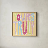 Words of Love III by Moira Hershey. Shown in a natural wood glass frame for a timeless modern aesthetic. Available as an archival giclee rolled canvas, fine art paper, or poster print. SKU 31358a.