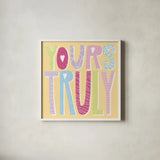Words of Love III by Moira Hershey. Shown in a crisp white glass frame for a clean and minimalist style. Available as an archival giclee rolled canvas, fine art paper, or poster print. SKU 31358a.