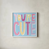 Words of Love IV by Moira Hershey. Shown in a crisp white glass frame for a clean and minimalist style. Available as an archival giclee rolled canvas, fine art paper, or poster print. SKU 31359a.
