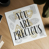 You Are Precious by Moira Hershey. Shown as a detailed flat fine art print, highlighting archival giclee quality. Available as an archival giclee rolled canvas, fine art paper, or poster print. SKU 17942a.