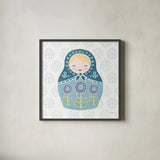 Youre a Doll II by Moira Hershey. Shown in a sleek black glass frame for a contemporary gallery look. Available as an archival giclee rolled canvas, fine art paper, or poster print. SKU 36155a.