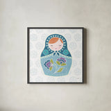 Youre a Doll III by Moira Hershey. Shown in a sleek black glass frame for a contemporary gallery look. Available as an archival giclee rolled canvas, fine art paper, or poster print. SKU 36154a.