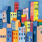 Abstract City View by Morgan Birch. SKU 103146a. Archival Giclee Fine art print for wall decor.