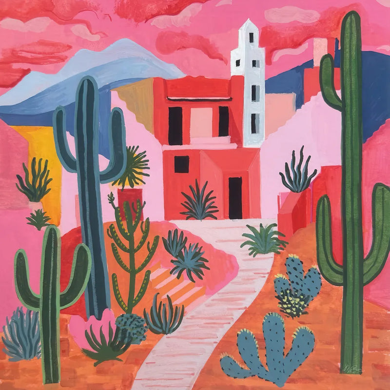 Adobe Desert by Morgan Birch. SKU 104018a. Archival Giclee Fine art print for wall decor.