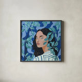 Among The Trees by Morgan Birch. Shown in a sleek black glass frame for a contemporary gallery look. Available as an archival giclee rolled canvas, fine art paper, or poster print. SKU 104019a.