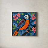 Birds of a Feather by Morgan Birch. Shown in a sleek black glass frame for a contemporary gallery look. Available as an archival giclee rolled canvas, fine art paper, or poster print. SKU 103337a.