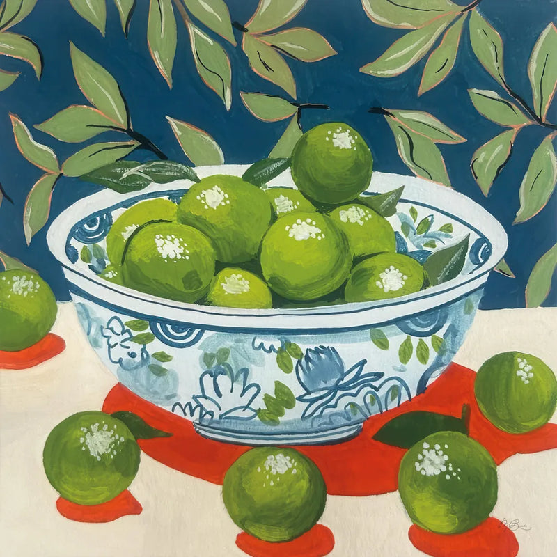 Bowl of Summer Fruit II by Morgan Birch. SKU 104062a. Archival Giclee Fine art print for wall decor.