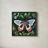 Butterfly by Morgan Birch. Shown in a sleek black glass frame for a contemporary gallery look. Available as an archival giclee rolled canvas, fine art paper, or poster print. SKU 104013a.