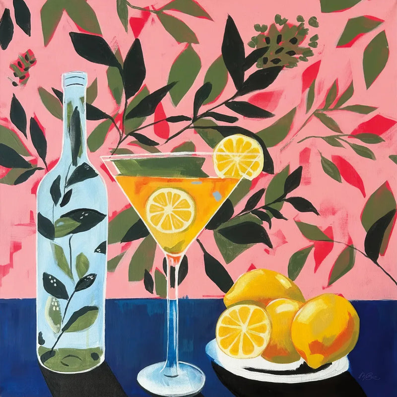 Citris Martini by Morgan Birch. SKU 104017a. Archival Giclee Fine art print for wall decor.