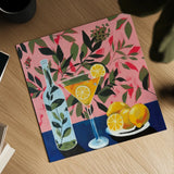 Citris Martini by Morgan Birch. Shown as a detailed flat fine art print, highlighting archival giclee quality. Available as an archival giclee rolled canvas, fine art paper, or poster print. SKU 104017a.
