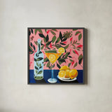 Citris Martini by Morgan Birch. Shown in a sleek black glass frame for a contemporary gallery look. Available as an archival giclee rolled canvas, fine art paper, or poster print. SKU 104017a.