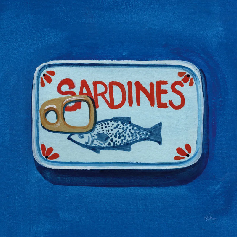 Classic Sardine Tin by Morgan Birch. SKU 103138a. Archival Giclee Fine art print for wall decor.