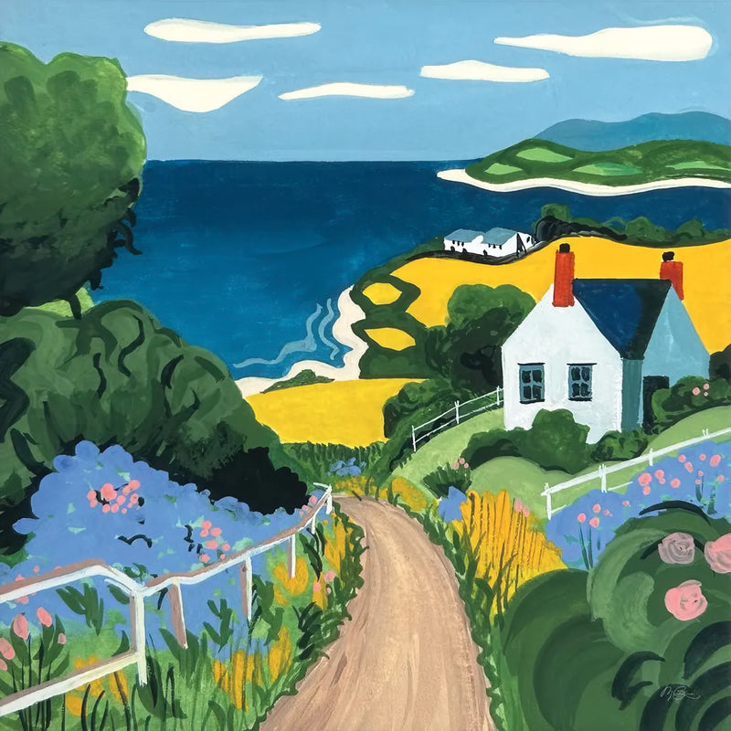 Coastal Fields by Morgan Birch. SKU 104014a. Archival Giclee Fine art print for wall decor.