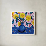 Dandilions by Morgan Birch. Shown in a crisp white glass frame for a clean and minimalist style. Available as an archival giclee rolled canvas, fine art paper, or poster print. SKU 104015a.