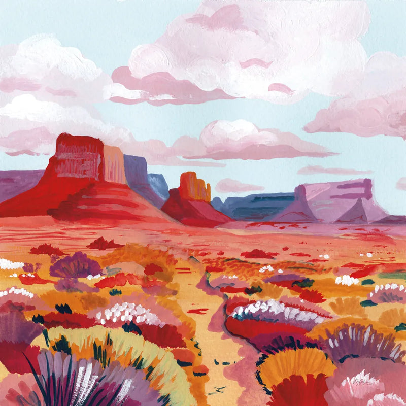 Desert in Bloom by Morgan Birch. SKU 103144a. Archival Giclee Fine art print for wall decor.