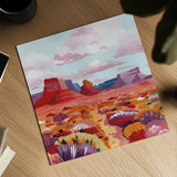 Desert in Bloom by Morgan Birch. Shown as a detailed flat fine art print, highlighting archival giclee quality. Available as an archival giclee rolled canvas, fine art paper, or poster print. SKU 103144a.