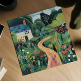 English Cottage by Morgan Birch. Shown as a detailed flat fine art print, highlighting archival giclee quality. Available as an archival giclee rolled canvas, fine art paper, or poster print. SKU 104057a.