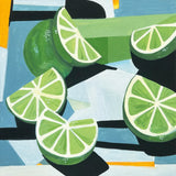 Fresh Cut Limes by Morgan Birch. SKU 104055a. Archival Giclee Fine art print for wall decor.