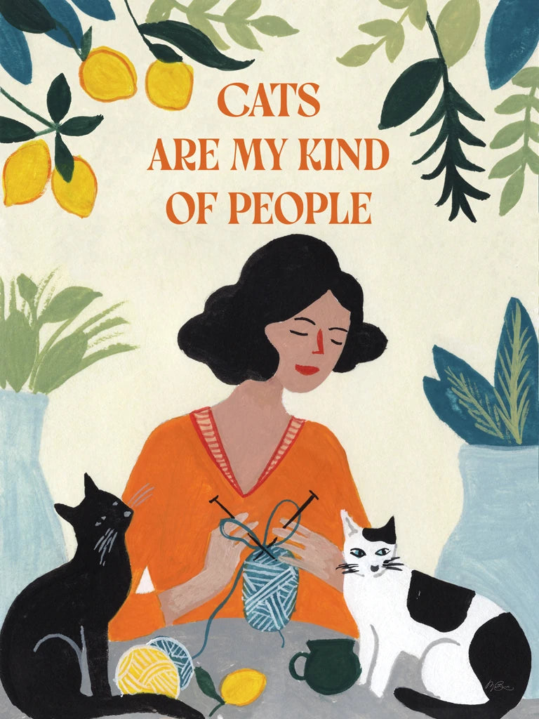 Knitting With Cats Quote by Morgan Birch