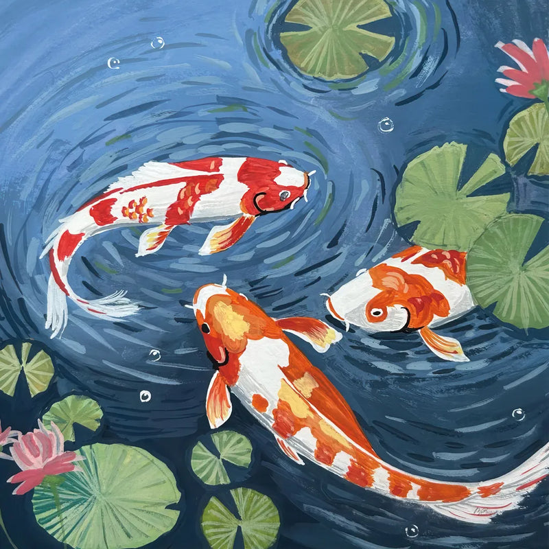 Koi Fish by Morgan Birch. SKU 103542a. Archival Giclee Fine art print for wall decor.