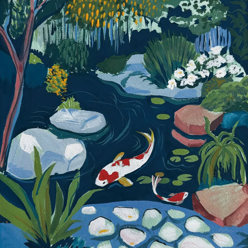 Koi in the Garden by Morgan Birch