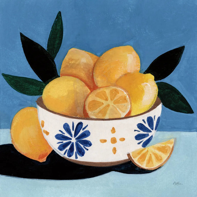 Lifes Bowl of Lemons by Morgan Birch. SKU 103133a. Archival Giclee Fine art print for wall decor.