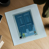 Stucco Window View by Morgan Birch. Shown as a detailed flat fine art print, highlighting archival giclee quality. Available as an archival giclee rolled canvas, fine art paper, or poster print. SKU 103112a.