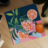 Summer Cocktail by Morgan Birch. Shown as a detailed flat fine art print, highlighting archival giclee quality. Available as an archival giclee rolled canvas, fine art paper, or poster print. SKU 103339a.