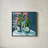 Three Cheers by Morgan Birch. Shown in a sleek black glass frame for a contemporary gallery look. Available as an archival giclee rolled canvas, fine art paper, or poster print. SKU 103120a.