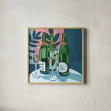 Three Cheers by Morgan Birch. Shown in a natural wood glass frame for a timeless modern aesthetic. Available as an archival giclee rolled canvas, fine art paper, or poster print. SKU 103120a.