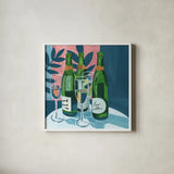 Three Cheers by Morgan Birch. Shown in a crisp white glass frame for a clean and minimalist style. Available as an archival giclee rolled canvas, fine art paper, or poster print. SKU 103120a.