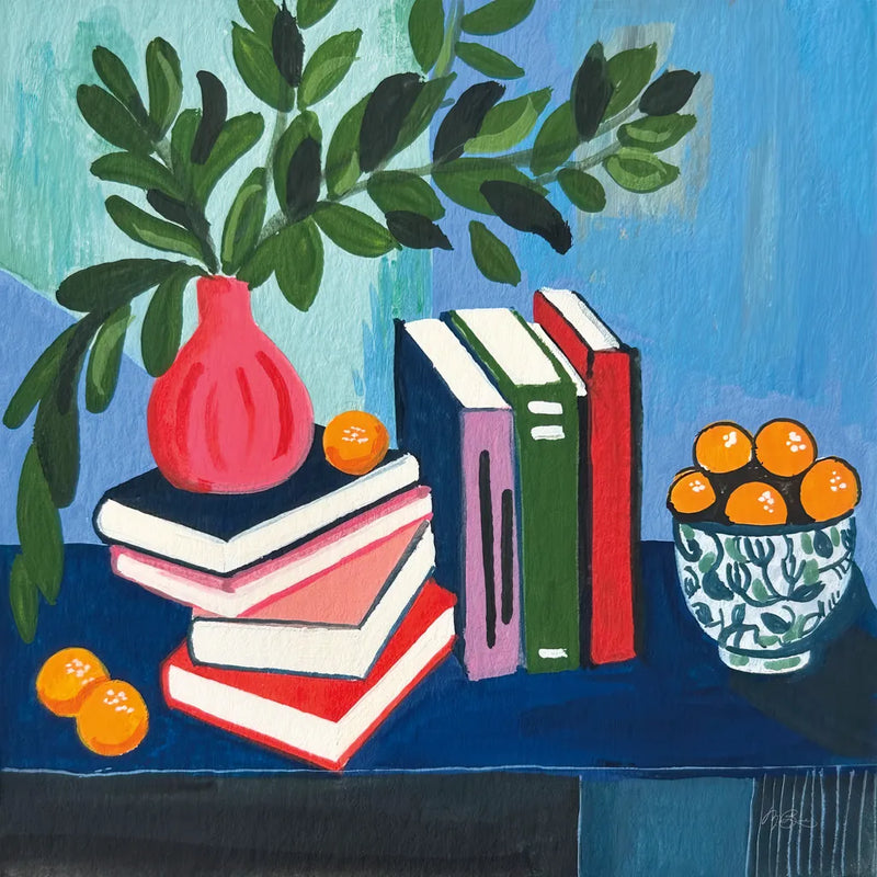 Well Read by Morgan Birch. SKU 103342a. Archival Giclee Fine art print for wall decor.