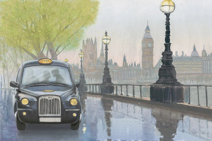 Along the Thames v.2 by Myles Sullivan. SKU 22345i. Archival Giclee Fine art print for wall decor.