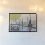 Along the Thames v.2 by Myles Sullivan. shown as a paper print in a black flame. Available as a archival giclee rolled canvas, fine art paper, or poster print. SKU 22345i.