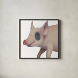 Bacon, Bits and Ham I by Myles Sullivan. Shown in a sleek black glass frame for a contemporary gallery look. Available as an archival giclee rolled canvas, fine art paper, or poster print. SKU 32222a.