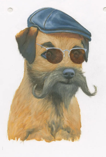 Cool Dog for the Boys I by Myles Sullivan. SKU 38725h. Archival Giclee Fine art print for wall decor.