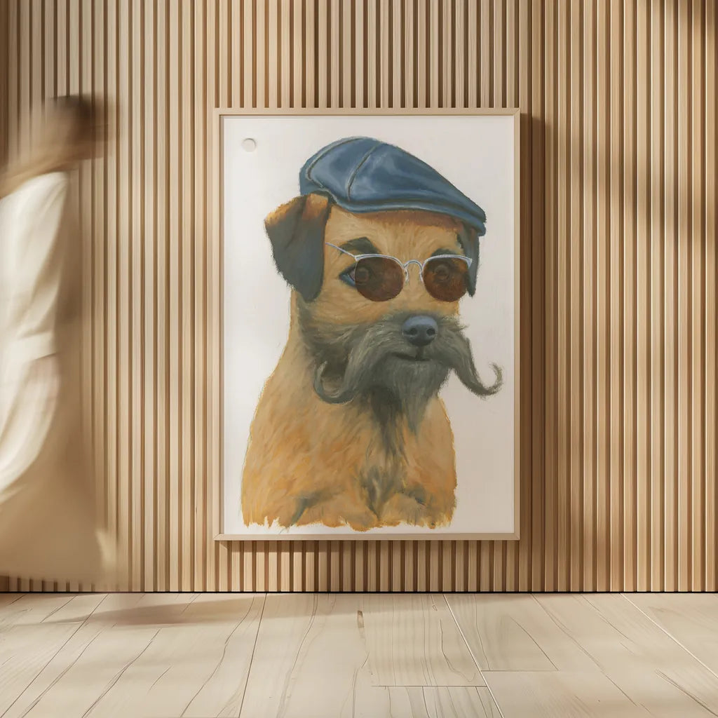 Cool Dog for the Boys I by Myles Sullivan. shown as over sized large wall art. Available as an archival giclee rolled canvas, fine art paper, or poster print. SKU 38725h.