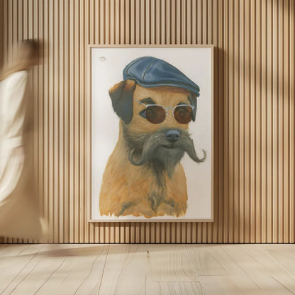 Cool Dog for the Boys I by Myles Sullivan. shown as over sized large wall art. Available as an archival giclee rolled canvas, fine art paper, or poster print. SKU 38725h.