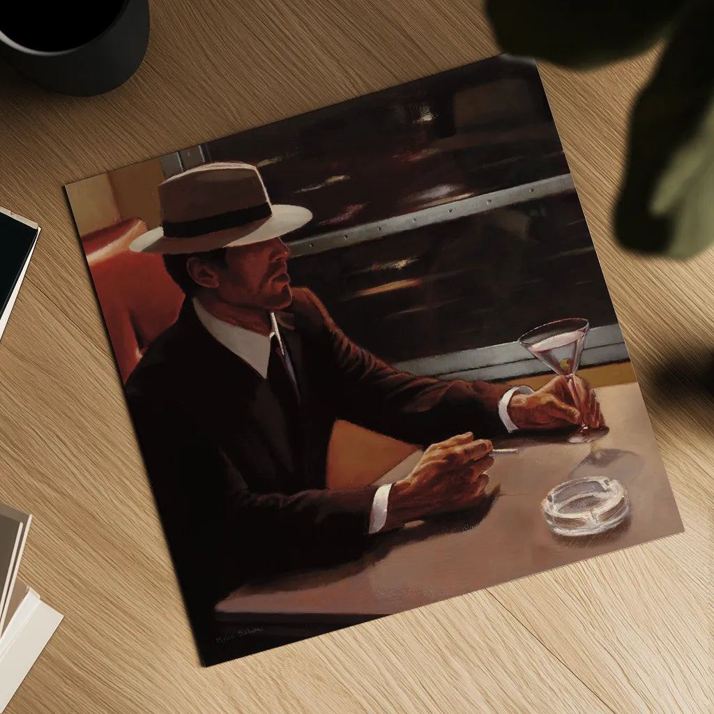 Dry Martini Crop I by Myles Sullivan. Shown as a detailed flat fine art print, highlighting archival giclee quality. Available as an archival giclee rolled canvas, fine art paper, or poster print. SKU 10177a.