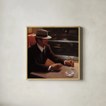 Dry Martini Crop I by Myles Sullivan. Shown in a natural wood glass frame for a timeless modern aesthetic. Available as an archival giclee rolled canvas, fine art paper, or poster print. SKU 10177a.