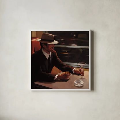 Dry Martini Crop I by Myles Sullivan. Shown in a crisp white glass frame for a clean and minimalist style. Available as an archival giclee rolled canvas, fine art paper, or poster print. SKU 10177a.