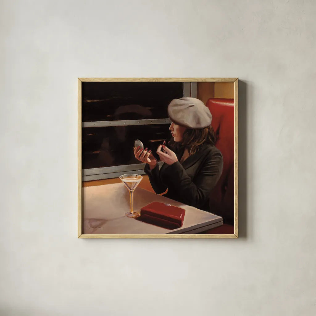 Dry Martini Crop II by Myles Sullivan. Shown in a natural wood glass frame for a timeless modern aesthetic. Available as an archival giclee rolled canvas, fine art paper, or poster print. SKU 10178a.