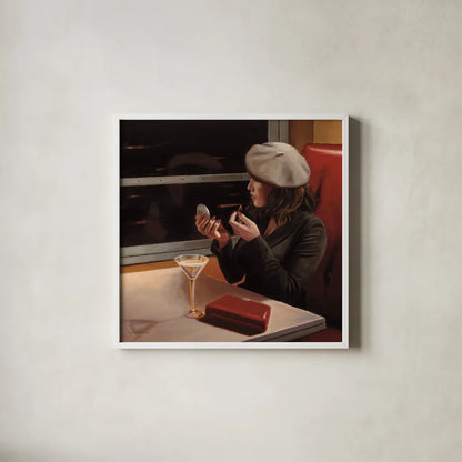 Dry Martini Crop II by Myles Sullivan. Shown in a crisp white glass frame for a clean and minimalist style. Available as an archival giclee rolled canvas, fine art paper, or poster print. SKU 10178a.