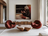 Dry Martini Crop II by Myles Sullivan. Shown as extra-large giant wall art in a modern living room. Available as an archival giclee rolled canvas, fine art paper, or poster print. SKU 10178a.