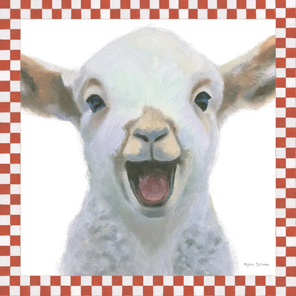 Farm Friends I Border by Myles Sullivan. SKU 36692a. Archival Giclee Fine art print for wall decor.