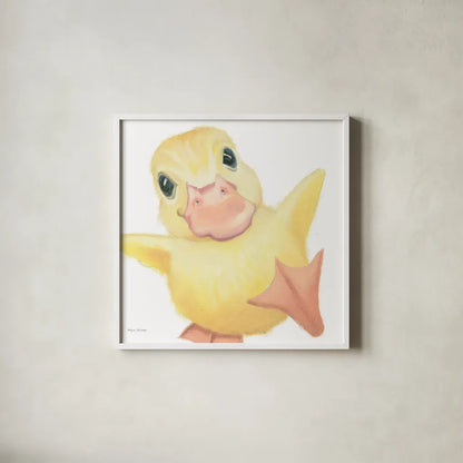 Farm Friends II by Myles Sullivan. Shown in a crisp white glass frame for a clean and minimalist style. Available as an archival giclee rolled canvas, fine art paper, or poster print. SKU 36689a.