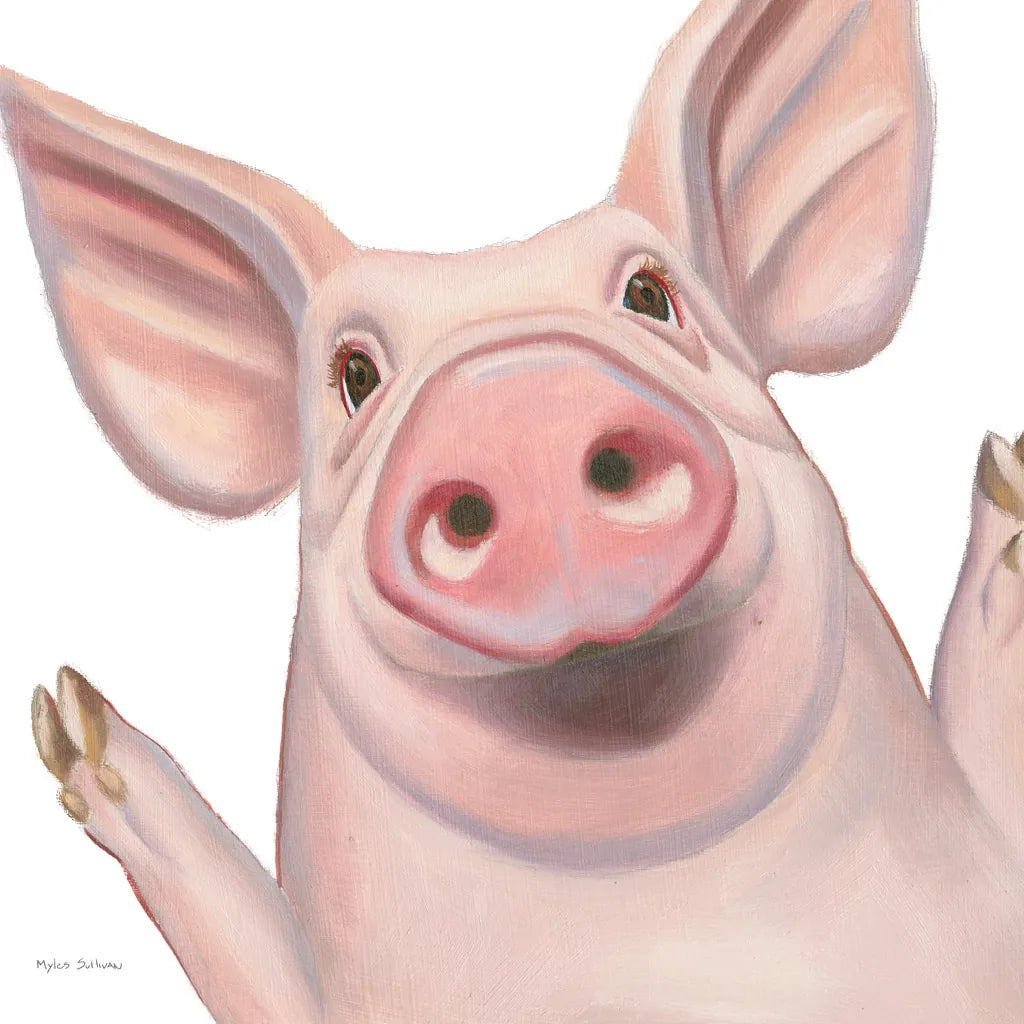 Farm Friends IV by Myles Sullivan. SKU 36691a. Archival Giclee Fine art print for wall decor.